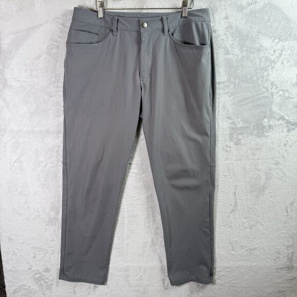 Lululemon Men's ABC Pants Size 33 Grey Warpstreme Athletic Golf Business Chino - Picture 1 of 15